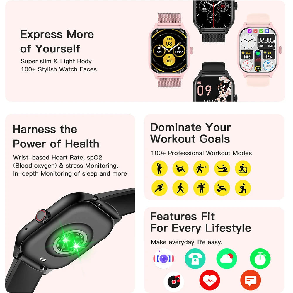 Dozii LT10 Bluetooth Calling Smartwatch